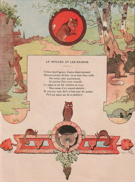 le renard et les raisins