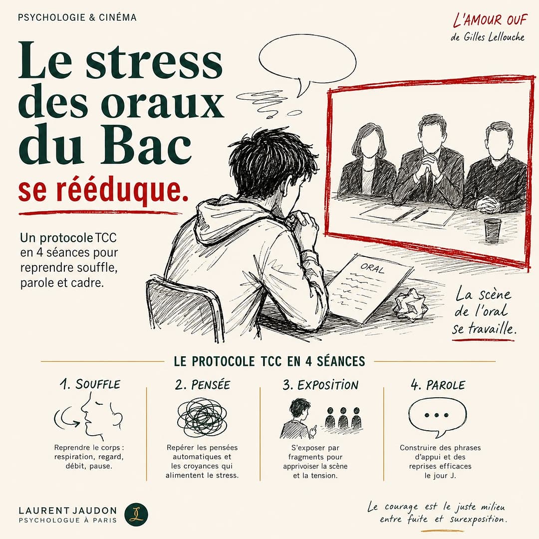 stress oraux bac TCC avec adolescent préparant un oral à Paris