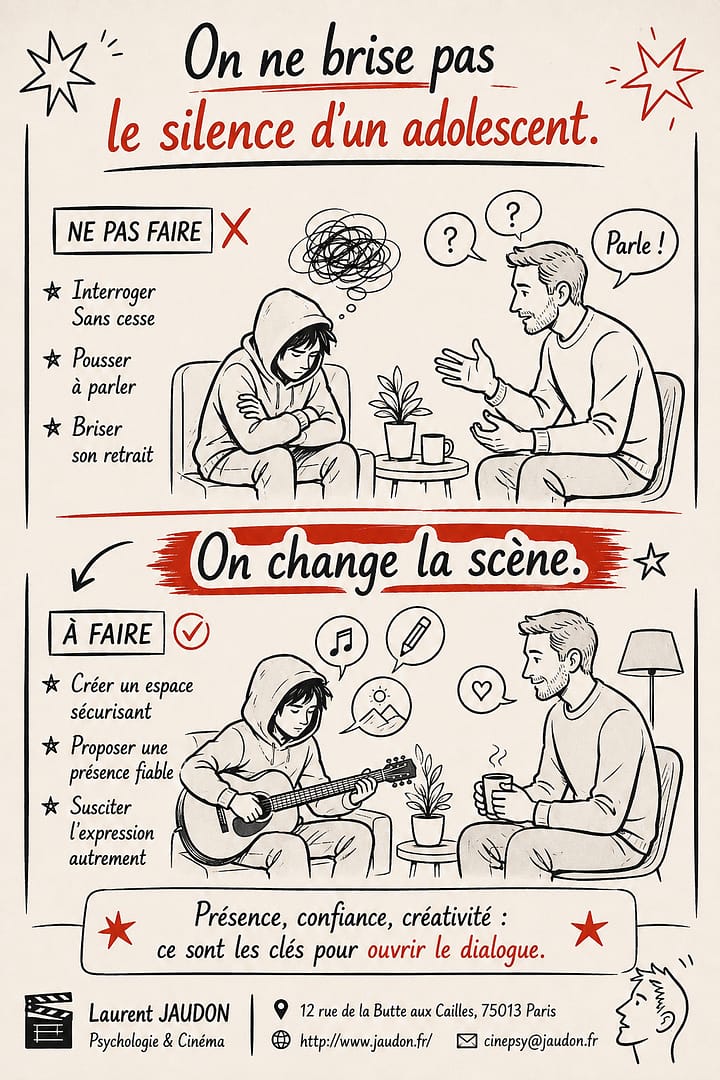 psychologue adolescent Paris confiance et parole par le cinéma.
